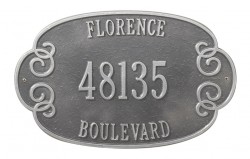 Whitehall Florence Estate Address Wall Plaque