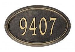 Whitehall Concord Oval Standard Address Plaque