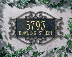 Whitehall Lewis Fretwork Standard Decorative Address Plaque