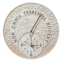 Whitehall Fossil Celestial Thermometer Clock 