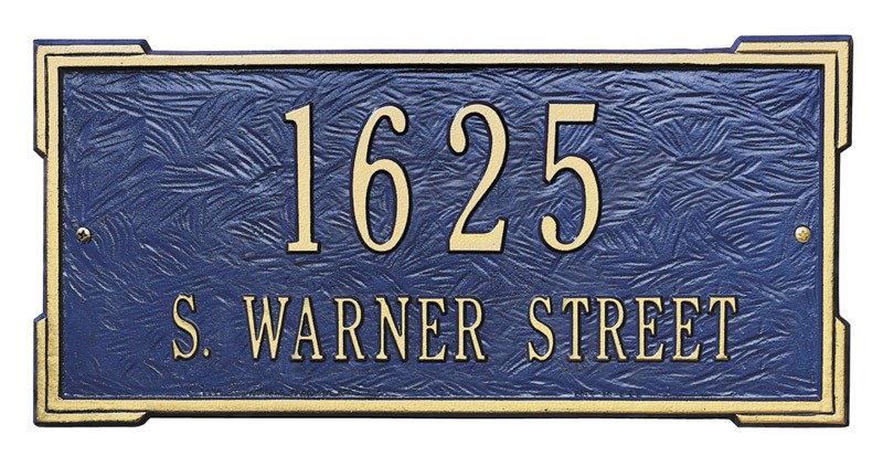 Roanoke LAWN PLACED Architectural Address Plaque 