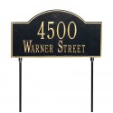 Whitehall Two-Sided Arch Marker Standard Address Lawn Plaque