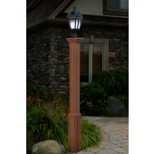 74"H x 6"W Trinity Composite Cedar Tone Lamp Post 