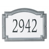 Reflective Silver Background Pewter Frame/Engraved Black Numbers