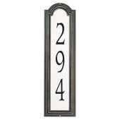 Shown in Reflective Silver Background French Bronze Frame/Engraved Black Numbers